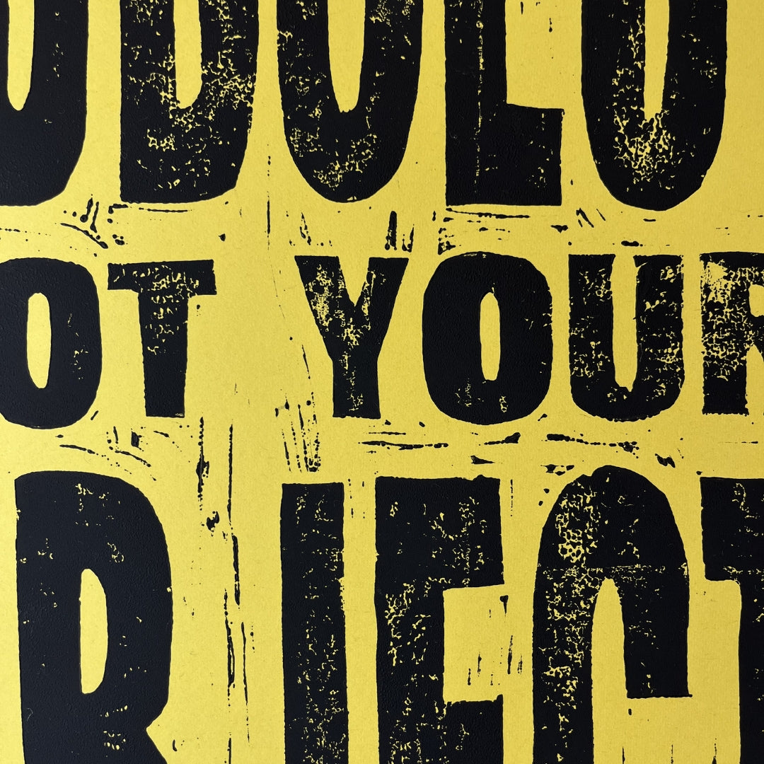 A3 Hand Lino Printed Poster Pair