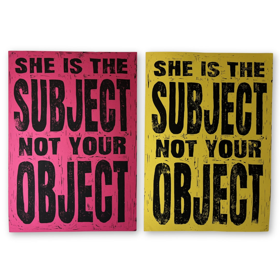 A3 Hand Lino Printed Poster Pair