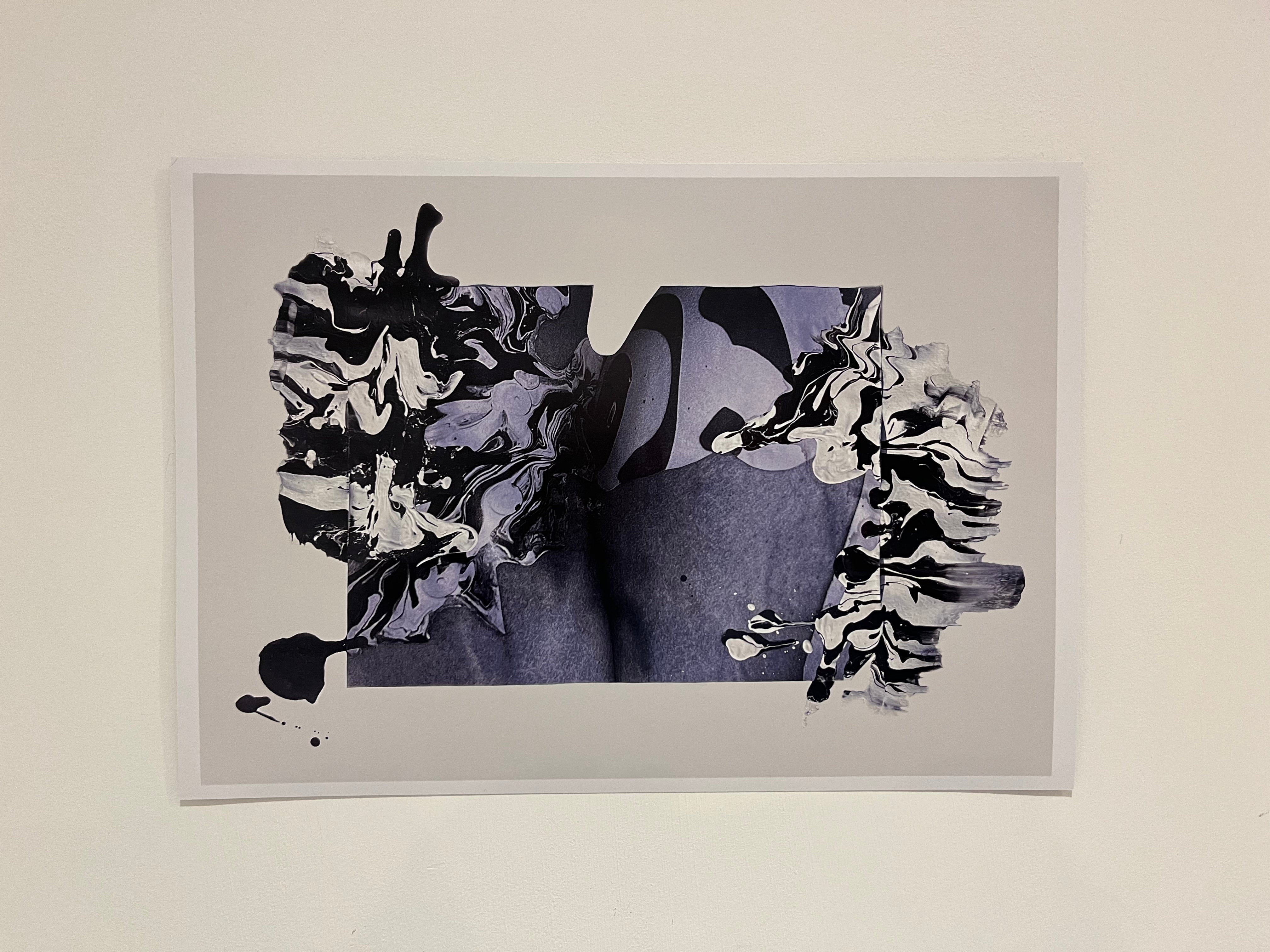 A4 Print Spilled in Greyscale
