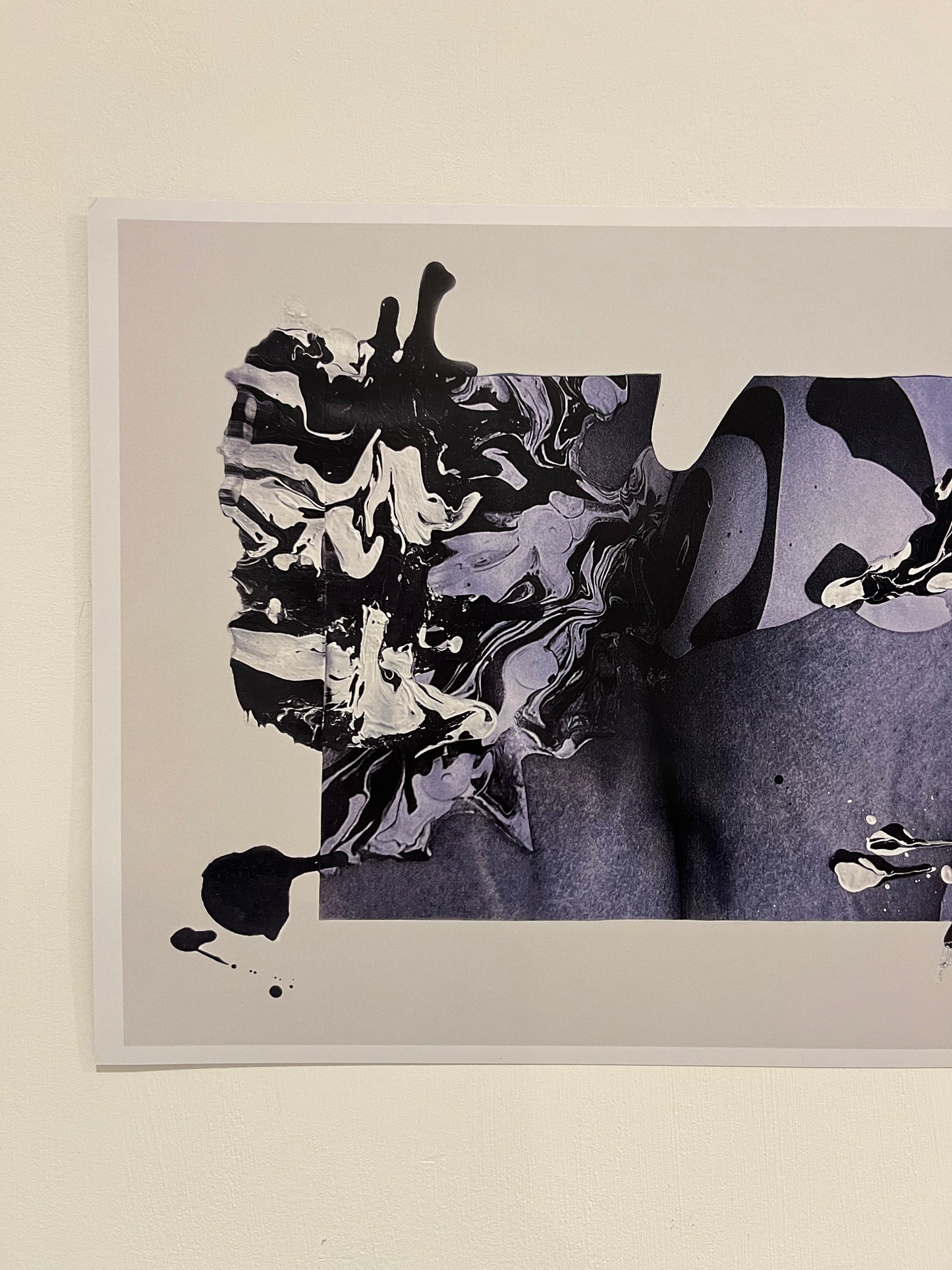 A4 Print Spilled in Greyscale
