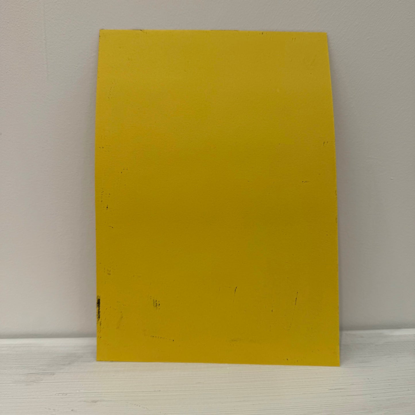 A5 Yellow Lino Print