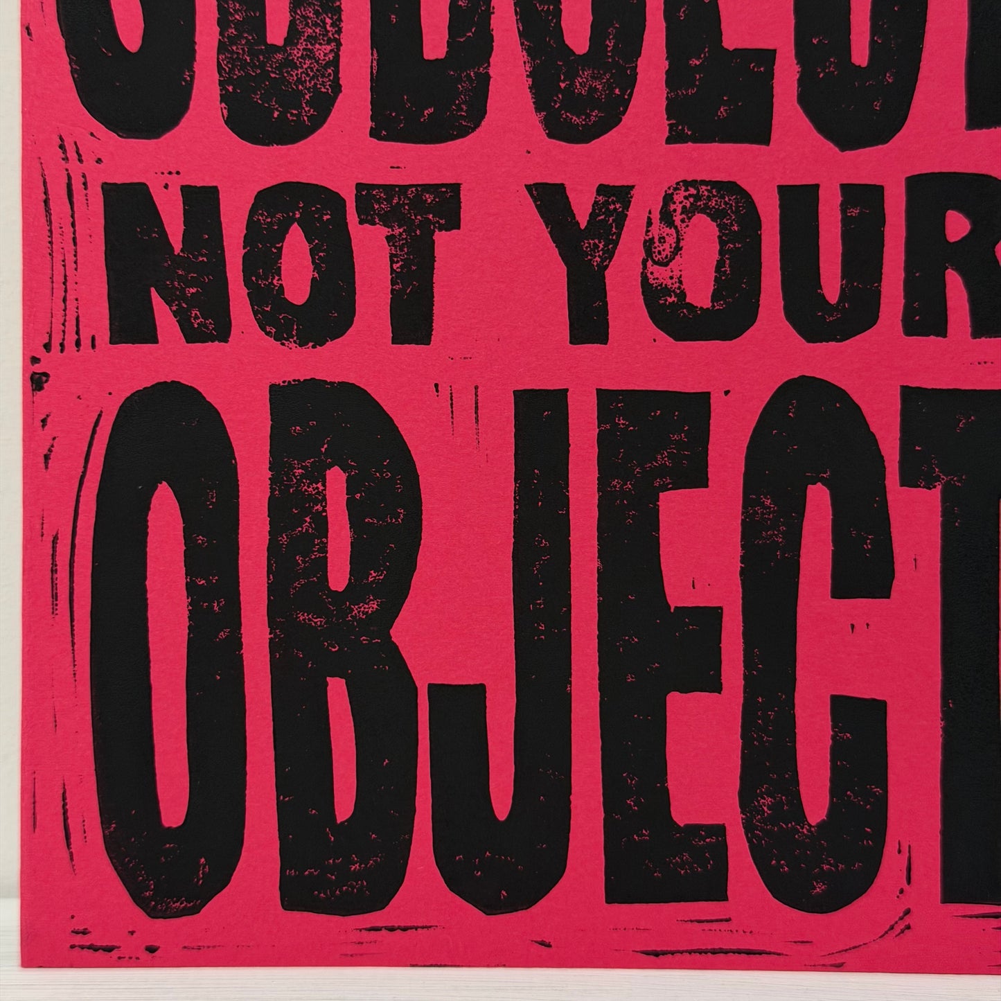 A5 Pink Lino Print